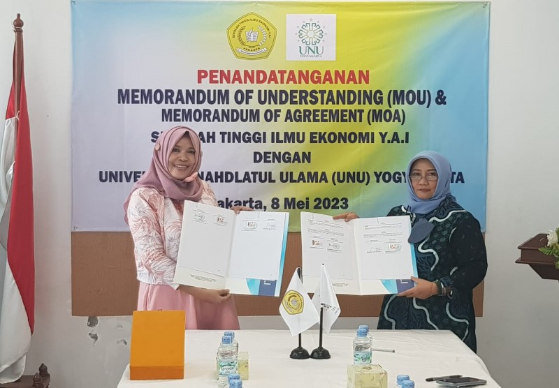 Memorandum of understanding (MOU) & Memorandum of agreement (MOA) STIE YAI dengan Universitas Nahdlatul Ulama (UNU) Yogyakart