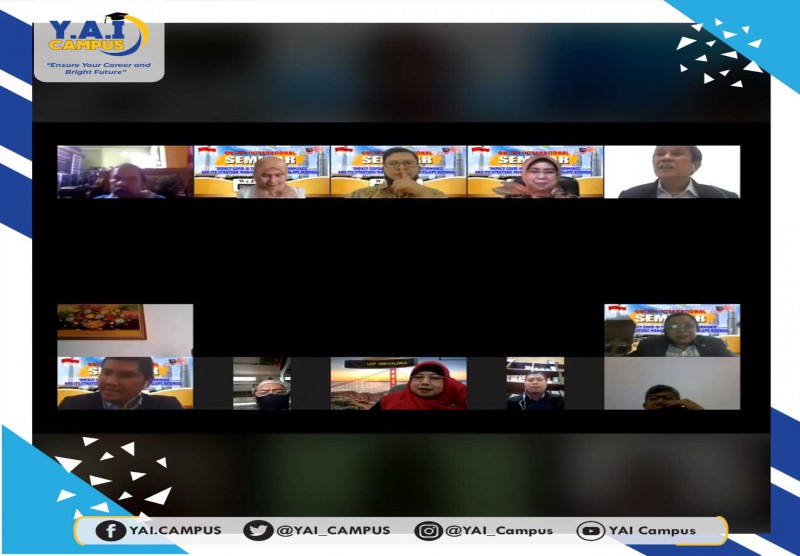 Webinar STIE Y.A.I dengan tema “Impact Covid 19 To Financial Performance And Its Strategic Management To Redevelop Business”